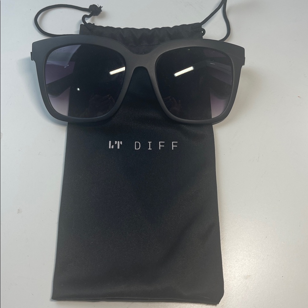Diff Sunglasses Hailey matte black EUC - image 2